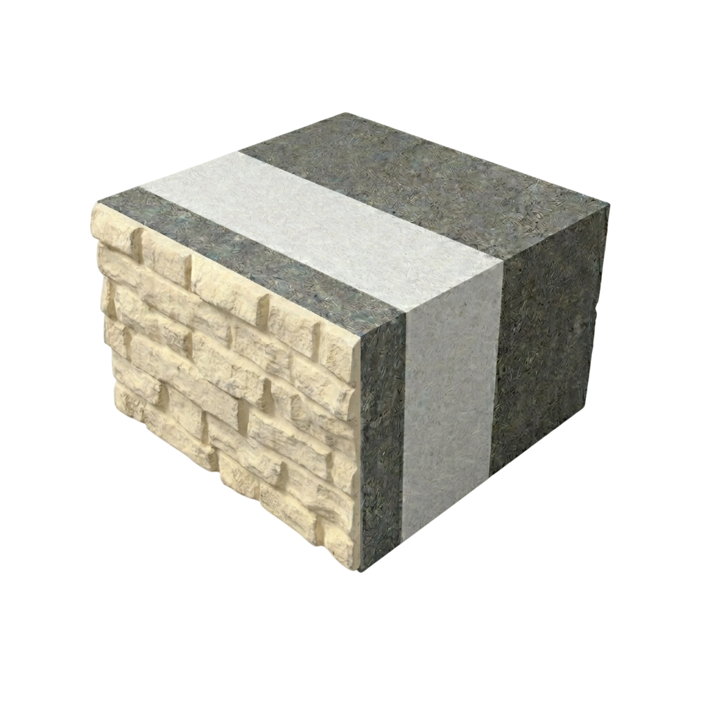 Теплоблок 400 мм — трёхслойный композитный блок с несущим слоем, утеплителем и фасадной облицовкой