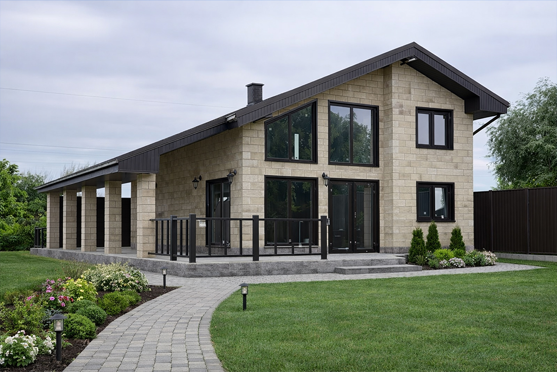 Проект дома из теплоблоков — Дом со вторым светом, ~120 м²