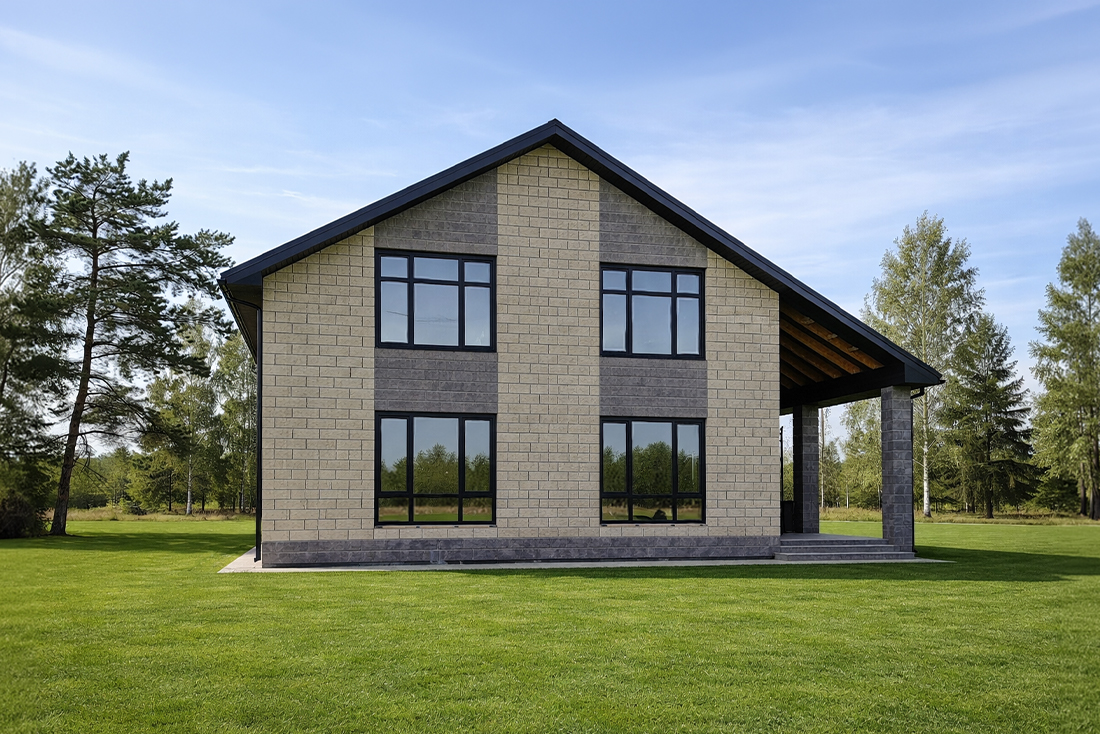 Проект дома из теплоблоков — Современный дом, ~185 м²